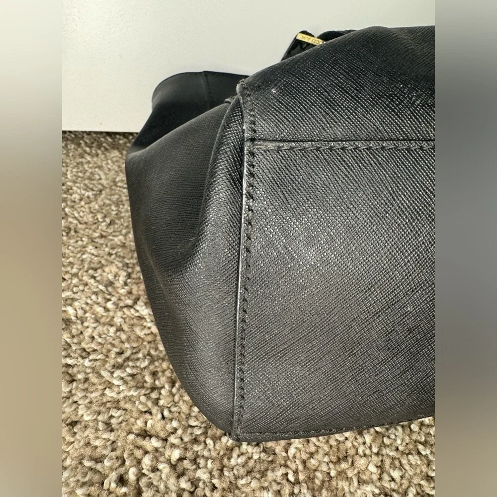 Tory Burch Black Saffiano Leather Tote
